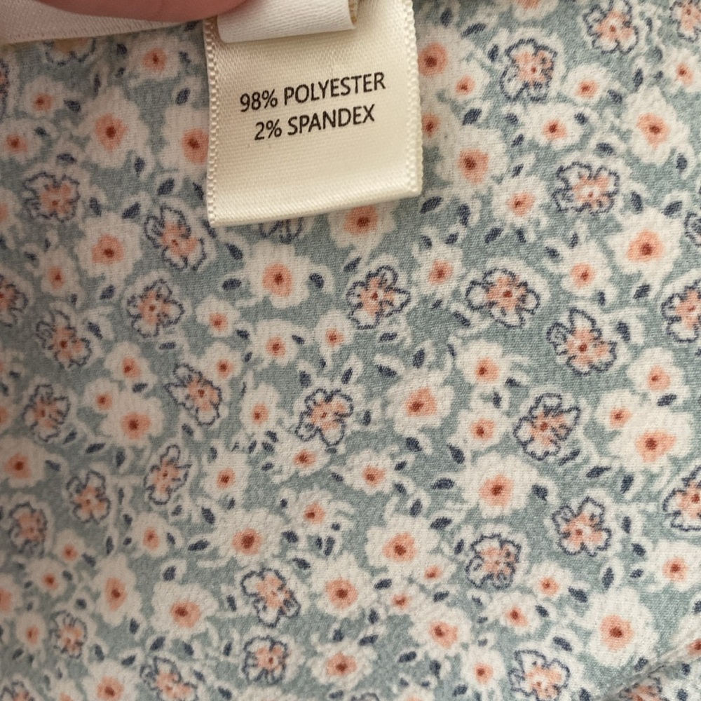Monteau Los Angeles Light Blue Floral Midi Dress Large - Picture 8 of 8